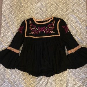 Flared-sleeve Blouse